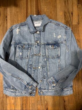 Old Navy Light Wash Distressed Denim Jacket